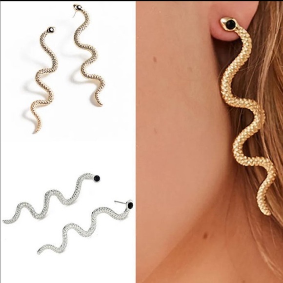 Jewelry - NEW ~ 2 PAIRS ~ 🐍 SNAKE STUD EARRINGS